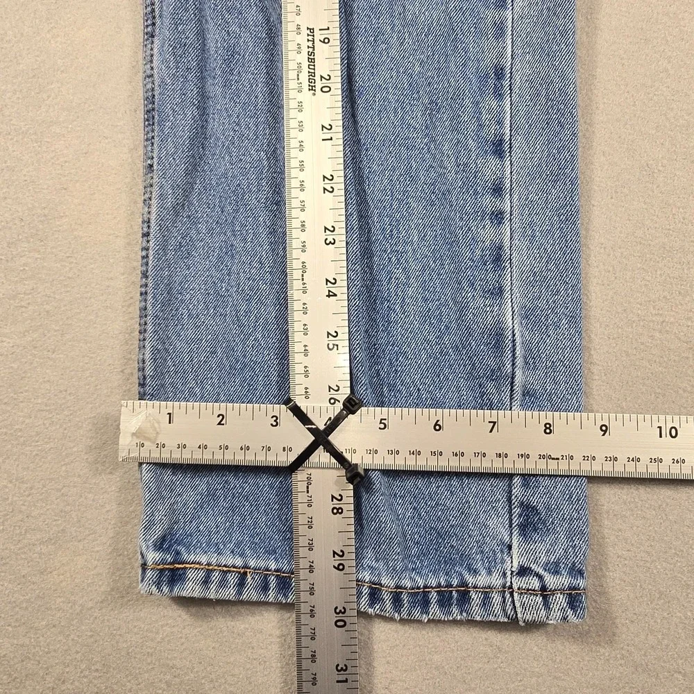 Levi's Mens 36x30 Blue Jeans 505 Regular Fit Straight Leg Distressed Stained